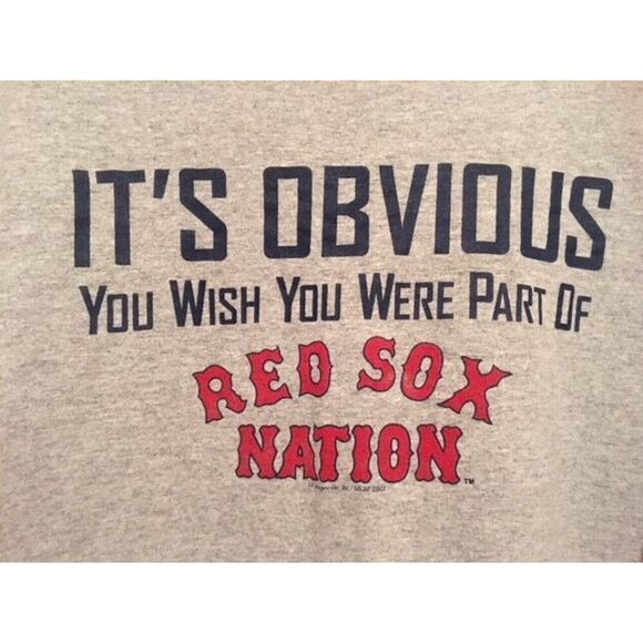 BOSTON RED SOX "IT'S OBVIOUS" SIZE LARGE T-SHIRT - Picture 2 of 3